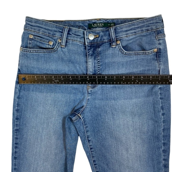 Lauren Ralph Lauren Women's Size 10 Blue Jeans Mid Rise Straight Leg Tapered - Picture 12 of 15